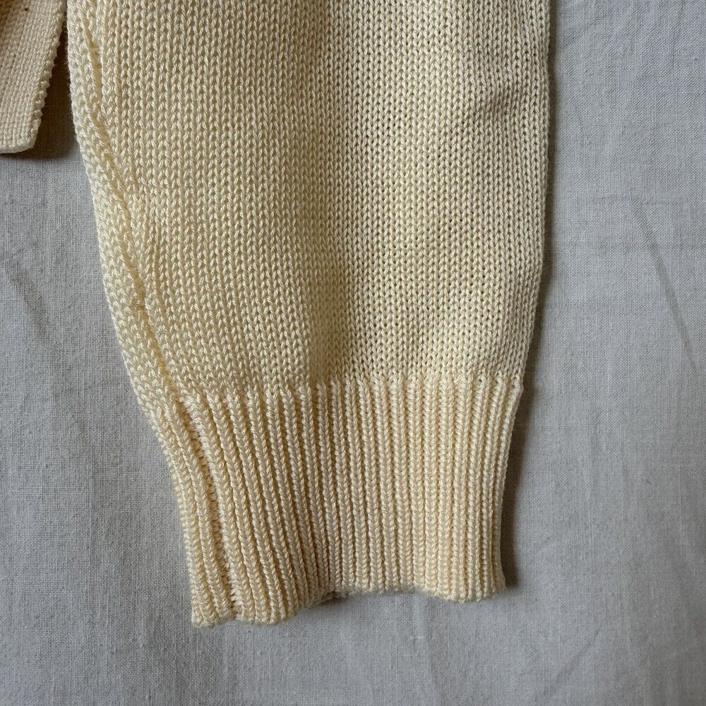 Kule Light Yellow Cotton Knit Sweater Women’s Medium Long Sleeve Crewneck Luxury - Picture 9 of 11